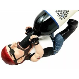 Ebros Gift Gangster Biker Rider Racer Wine Guzzler Holder Kitchen Decor Resin Figurine