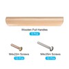 sourcing map Wood Pull Handles, 5pcs 160mm/6.3" Hole Distance Wooden