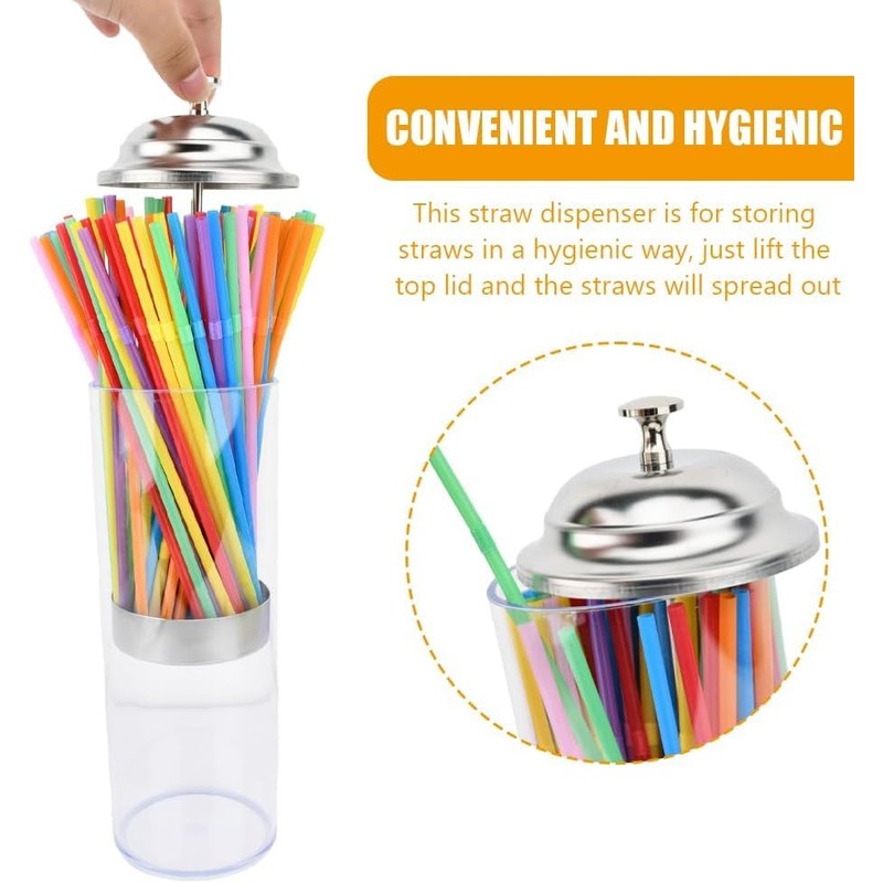 1 PC Straw Dispenser Holder, Straw Storage, Drinking Retro Straw