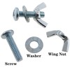 safycaby 10 Sets Wing Nuts and Bolts Screw Bolts and