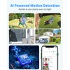 Security Cameras Wireless Outdoor, Solar Battery Powered 2k Color Night