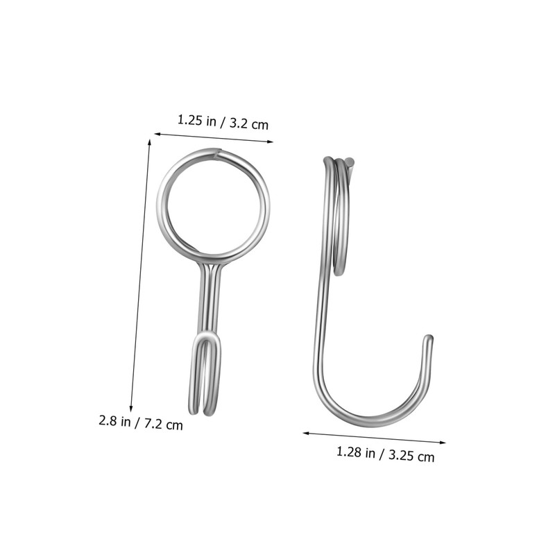 WHAMVOX 10pcs Stainless Steel Spiral Hooks Heavy Duty Organizer Hooks