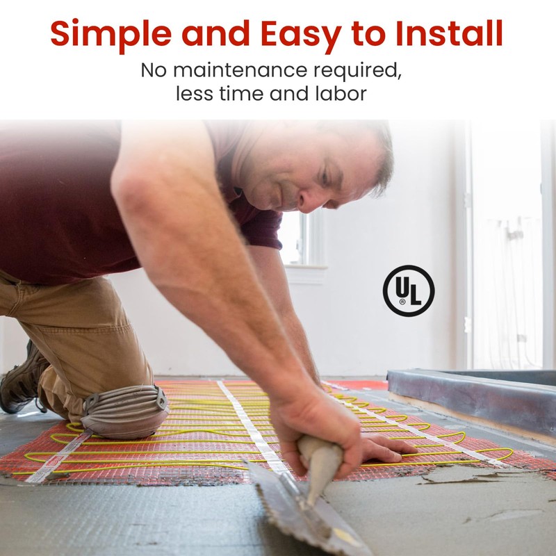 70 sqft HEATIT Warmmat Electric Radiant Self-adhesive Floor Heat Heating