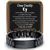 VULETO to My Daddy Bracelet Gifts from Son Daughter, Stainless