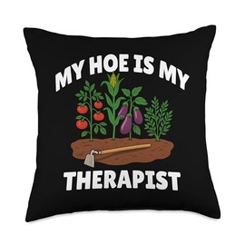 Funny My Hoe is Therapist Gardening Love Throw Pillow