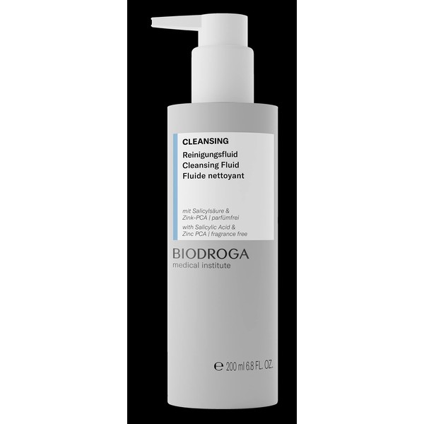 Biodroga Cleansing Fluid 200ml - Facial Cleansing Pore Cleanser Face Wash Face Cleanser Skin Friendly