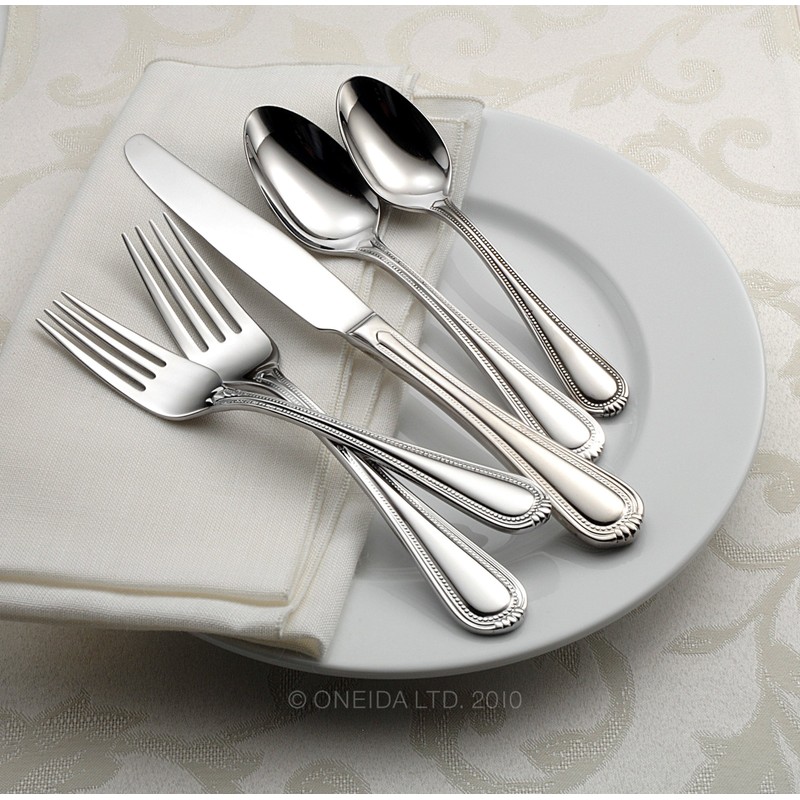 Oneida Silverware Set For 8, Countess 45-Piece Everyday Flatware Set