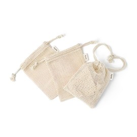 iMilli Organic Cotton Soap Net, 3 Pieces, Natural / 아이밀리 유기농 면 비누망, 3개, 네추럴