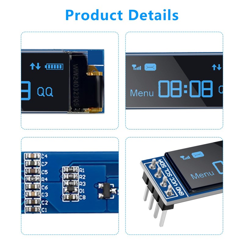 5pcs 0.91" OLED Display Module IIC I2C QIQIAZI IIC I2C