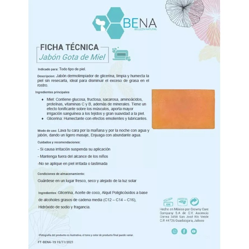 BENA Jabones Exfoliantes Cafe Y Arroz Miel Manzanilla 3 Pack