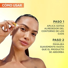 Garnier Express Aclara Crema de Ojos, Reduce Ojeras y Líneas Finas, Mejora la Tez, Ilumina la Piel y Minimiza Manchas, Fórmula con Vitamina C + Niacinamida + Cafeína, 15 ml