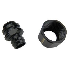 Koolance FIT-V10X13-BK Compression Fitting for 10mm x 13mm (3/8in x 1/2in) *Black*, G 1/4 BSPP