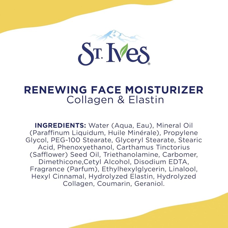 St. Ives Face Cream Facial Moisturizer for Dry Skin, Renewing