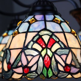 Chloe Lighting GRENVILLE Victorian Tiffany-Style Dark Bronze 5 Light Chandelier 25" Wide