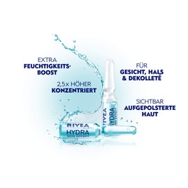 Nivea Hydra Skin Effect 7 Day Ampoules Treatment (7 x 1 ml), Highly Concentrated Face Care Treatment for Visibly Plumped Skin, Facial Treatment with Pure Hyaluronic [HA]