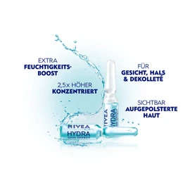 Nivea Hydra Skin Effect 7 Day Ampoules Treatment (7 x 1 ml), Highly Concentrated Face Care Treatment for Visibly Plumped Skin, Facial Treatment with Pure Hyaluronic [HA]