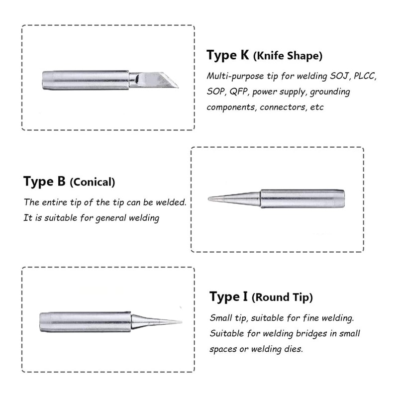 Soldering Iron Soldering Iron Tips, 10Pcs Soldering Tips Kit, 900M