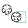 Pack of 2 US Star Stickers Retro Skull Star Stickers