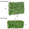 Expandable Faux Ivy Fence Privacy Screen Stretchable Artificial Hedge Single