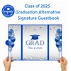 DARUNAXY Blue Silver Graduation Party Decorations, 2PCS Class of 2025