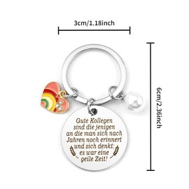 Hightopup Keyring Gift Colleague Farewell Gift Colleagues Best Colleague Thank You Gift Job Change Birthday Favourite Colleague Gift for Farewell Colleague Friendship Gifts, 080402