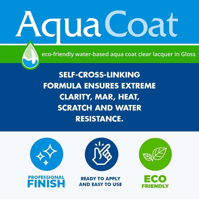 Aqua Coat Clear Lacquer in Satin Finish - Premium Water-Based