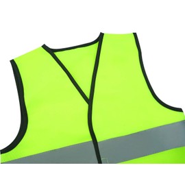 Chaleco de seguridad reflectante de alta visibilidad para niños, chaleco de tráfico transpirable, chaleco de construcción con correa elástica, chaleco de seguridad verde neón, propósito para correr, ciclismo, correr, 5 unidades