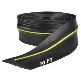 Vefhby Universal Garage Door Threshold Seal Strip, 10 FT DIY Weather Stripping Bottom Door Seal, Black Weatherproof Floor Rubber Replacement