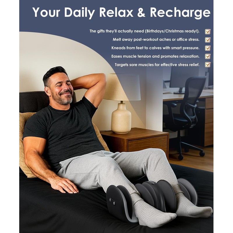 OOAMBB Foot Massager with Heat Remote Control, Deep Kneading