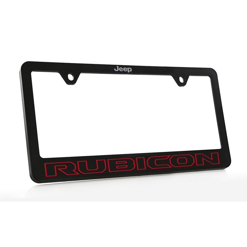Jeep Rubicon UV Printed Black Plastic License Plate Frame