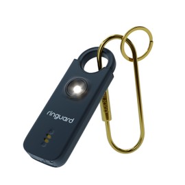 RINGUARD – Taschenalarm & Blitzlicht – Schrillalarm für Frauen mit Leistungsstarker Klang (135 db) – Self Defense Keychain – Schlüsselanhänger Selbstverteidigung Frauen – Persönlicher Alarm (Schwarz)
