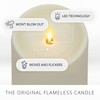 Luminara Outdoor Flameless LED Ivory Candle Melted Edge 3.75" x