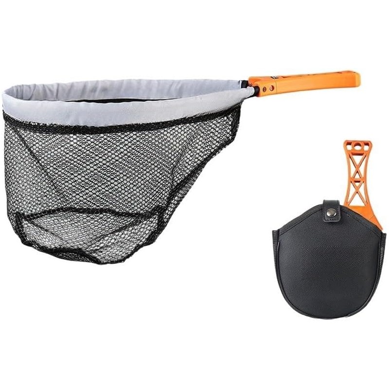 Red de aterrizaje de pesca plegable portátil con mango telescópico