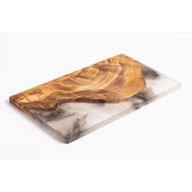 Jeanne Fitz Olive Wood Cheese Board with Resin, Charcuterie boards, Serving Tray, Cutting Board, Large, Unique Gifts for Kitchen