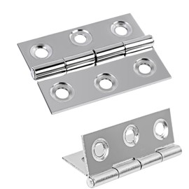8 Pcs Stainless Steel Folding Hinges 1.73 Inch Cabinet Hinges, Rustproof Small Door Hinges, Reinforced Design for Cabinets, Foldable Tables, Toolboxes, Outdoor Furniture