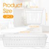 12 Pack Slim Plastic Storage Baskets Tray for Organizing 10.23