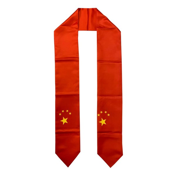 One Flag Nation China Chinese Graduation Stole/Sash/Scarf Blue Red 70x5