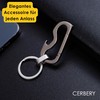 Cerbery - Titanium Keyring with Ring and Gift Box -