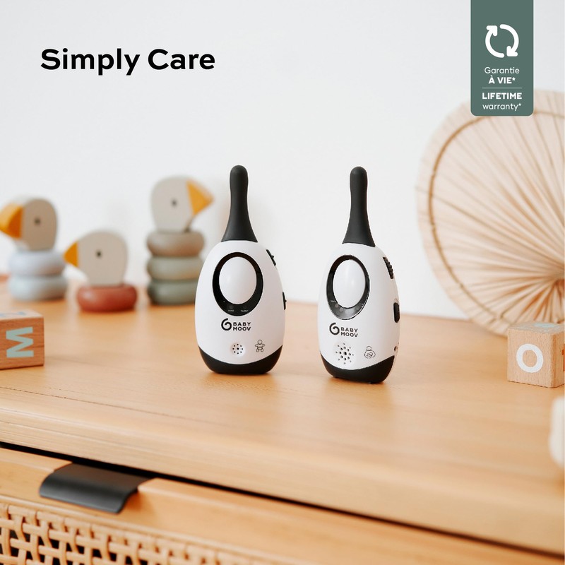 Babymoov Babyphone Simply Care (inkl. 2 Adapter) - analog, strahlungsarm,