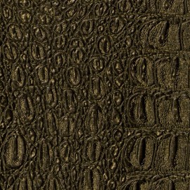 Alligator Fabric, Soft Textured Crocodile Vinyl Faux Leather, Gator Skin Embossed Upholstery DIY Craft and Clips Pleather Sheets – Individual 1 Yard Cut 36”x54” (Emerald Metallic)