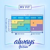 Always Infinity Feminine Pads for Women, Size 1 Regular Absorbency,