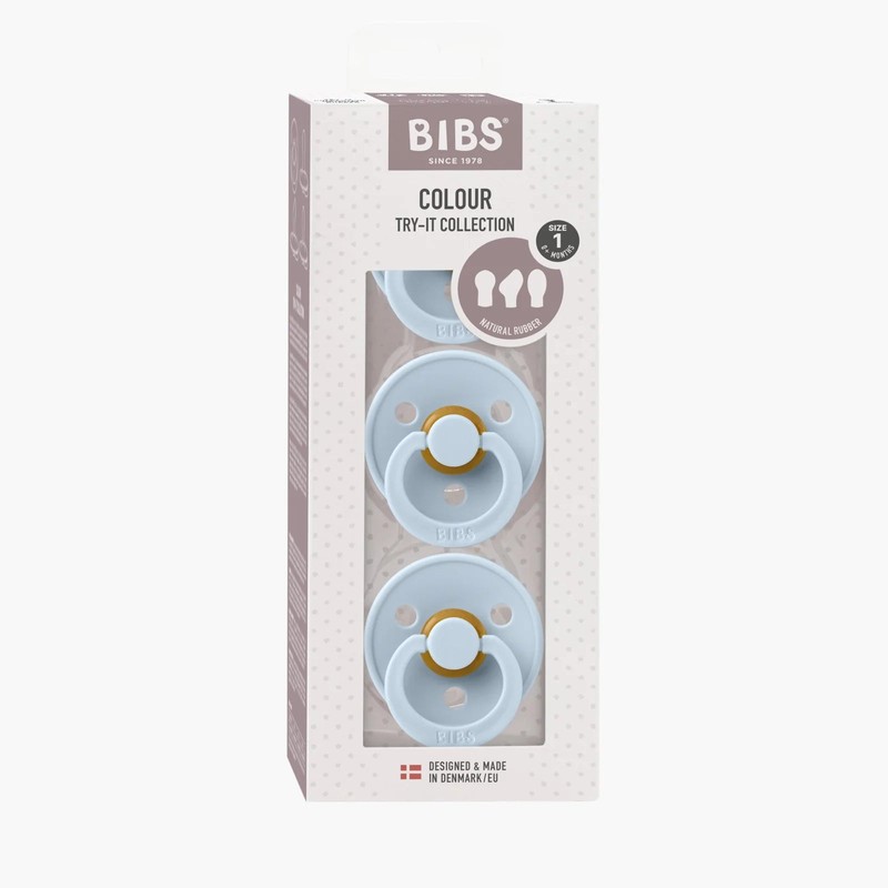 Bibs Natural Dummy Pacifier - Try It 3 Pack Anatomical,