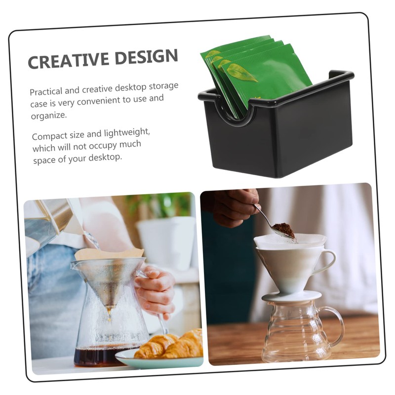 Mikinona Tea Bag Holder Case for Desktop Organization Compact Sugar