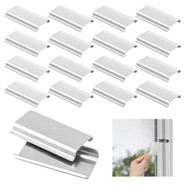 30 PCS Window Screen Pull Tabs Replacement, Durable Window Screen Spline Channel Pull Lift Tabs, Window Screen Clips for Flat Spline, Aluminum Anti-UV Don’t Broken Like Plastic Pull Tabs in Sunlight