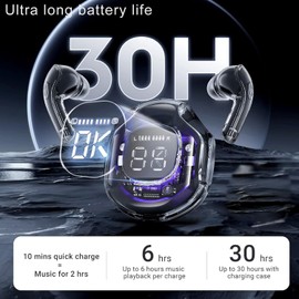 Bluetooth-Kopfhörer, Bluetooth 5.3, kabellose Kopfhörer mit LED-Display 4 Mic, Kopfhörer in Ear 36 Stunden Wiedergabe, kabellose Kopfhörer HiFi Stereo IP7 wasserdicht für iOS & Android