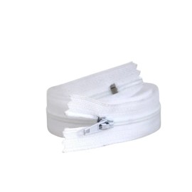 AMIN Wholesale White Nylon Zippers Pack of 100 8" #3 for All Your Crafting Delights