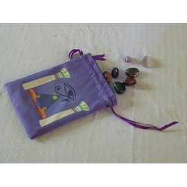 Tarot Bag - Altar Cloth Bag - The Eye of Horus - for tarot readings and divination, runes, crystal reading, dice