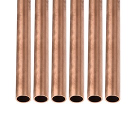 DTGN 15mm x 1mm x 100mm(OD x Wall Thickness x L) Copper Tubing - 6 Pieces - Machine Fit Equipment DIY Decoration Frame - Round Metal Tube Round Metal Tube