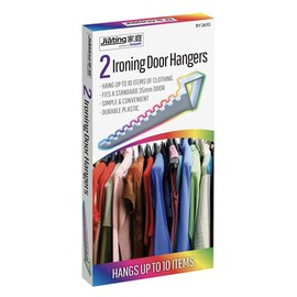 2pc Over Door Ironing Hanging HOOKS Laundry Neat Storage Clothes Holders Hangers UK