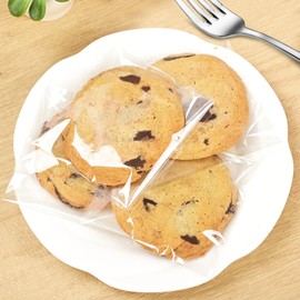 Wowfit 200 Count 4x4 Inch Clear Cellophane Plastic Bags, Resealable Self-Sealing Cello Bags Good for Individual Cookies, Decorative Wrappers, Party Favors, Candy and More